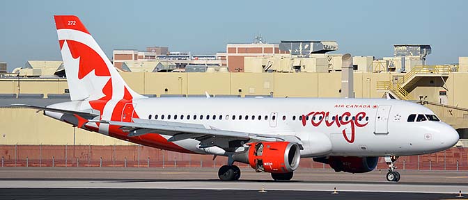 Rouge Airbus A319-114 C-GARJ, Phoenix Sky Harbor, January 12, 2016